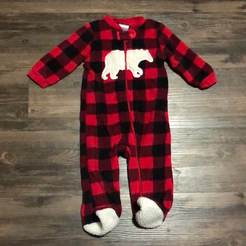 Infant Buffalo Plaid One Piece size-0-3 M